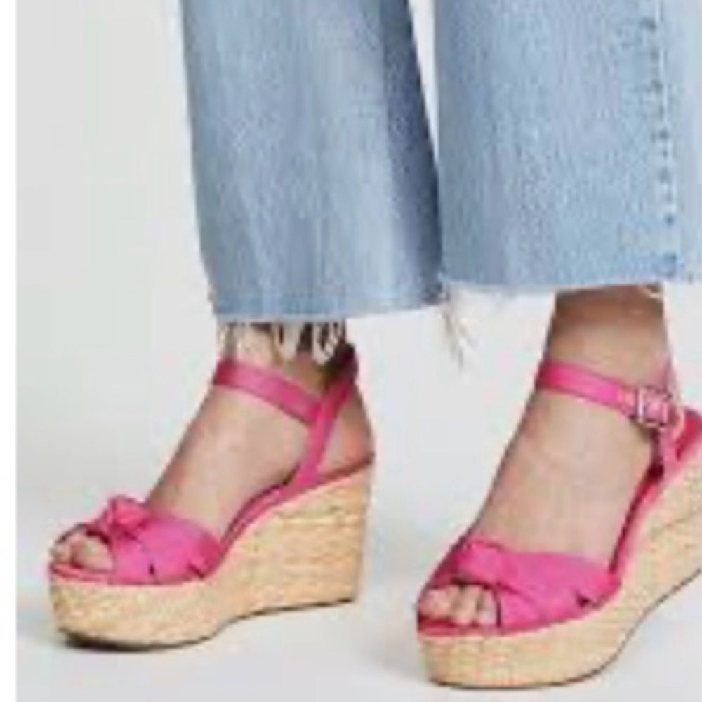 Kate spade new york  Espadrille Tilly Wedge Sandal  Sz 8 fushia pink